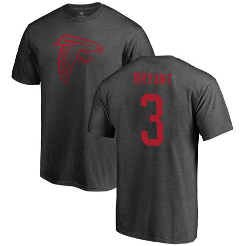 Atlanta Falcons Men Ash Matt Bryant One Color NFL Football #3 T Shirt->nfl t-shirts->Sports Accessory
